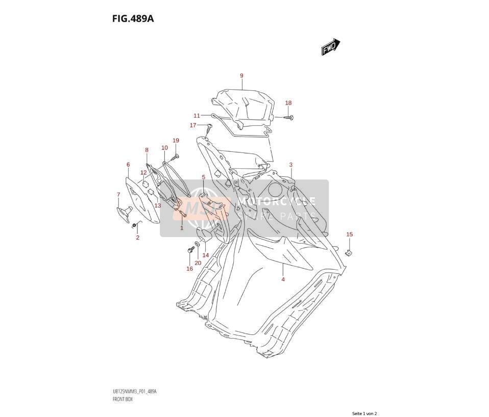 9217108K00291, Gancho Completo, Pata Tapa (Negro), Suzuki, 0